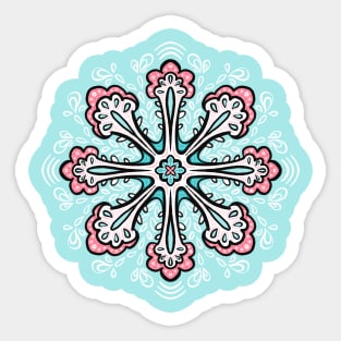 Decorative Snowflake Fun Abstract Winter Sticker